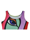 Sexy Fahionable Print Straps Bodycon Dress