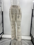 Printed Long-Sleeved Shirt And Trousers Two-Piece Set Home Wear