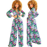 Sexy Fashion Digital Print Two-Piece Pants Set