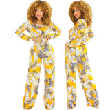 Sexy Fashion Digital Print Two-Piece Pants Set