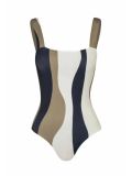 One-Piece Bikini Swimsuit With Sun Protection Mesh Skirt Beach Holidays Two Piece Swimwear Set For Women
