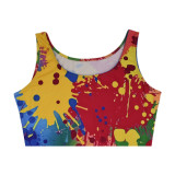 Sexy Multicolor Print Straps Bodycon Dress
