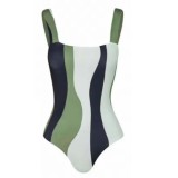 One-Piece Bikini Swimsuit With Sun Protection Mesh Skirt Beach Holidays Two Piece Swimwear Set For Women
