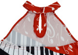 Fashion Piano Print Sleeveless Casual Dress