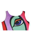 Sexy Fahionable Print Straps Bodycon Dress