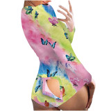 Autumn And Winter Button Flip Adult Pajamas Printed Christmas Long-Sleeved Home Clothes Jumpsuit