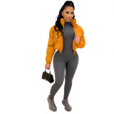 Women Winter Casual Solid Padded Jacket