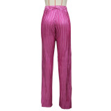 Women Casual Crushed Wide Leg Pants
