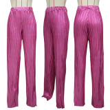 Women Casual Crushed Wide Leg Pants