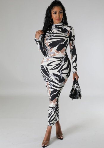 Women Ribbed Printed Dress