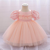 Girl Puff Sleeve Princess Dress