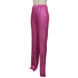Women Casual Crushed Wide Leg Pants