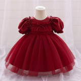 Girl Puff Sleeve Princess Dress