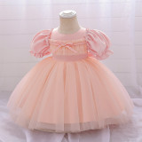 Girl Puff Sleeve Princess Dress