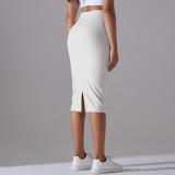 Women High Waist Stretch Slit Sports Skirt