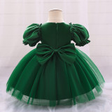 Girl Puff Sleeve Princess Dress