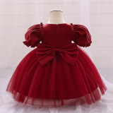 Girl Puff Sleeve Princess Dress
