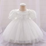 Girl Puff Sleeve Princess Dress
