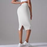 Women High Waist Stretch Slit Sports Skirt