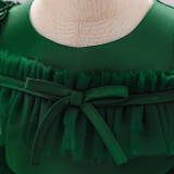 Girl Puff Sleeve Princess Dress