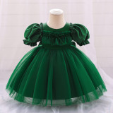 Girl Puff Sleeve Princess Dress