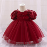 Girl Puff Sleeve Princess Dress