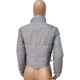 Women Winter Casual Solid Padded Jacket