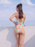 Women Sexy Backless Bikini Print One Piece Swimwear