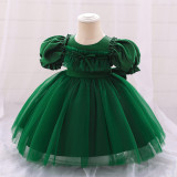 Girl Puff Sleeve Princess Dress