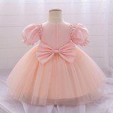 Girl Puff Sleeve Princess Dress