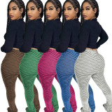 Women's Clothes Furry Texture High Stretch Fashion Casual Versatile Slim Pants