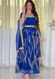 Muslim Abaya Embroidered Abai Women Indonesian Dress
