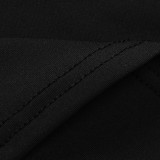 Women's Autumn And Winter Fashionable Sexy Slim Fit Low Back Solid Color Bodycon Dress