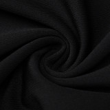 Women's Autumn And Winter Fashionable Sexy Slim Fit Low Back Solid Color Bodycon Dress