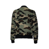 Fashion Women's Long Sleeve Camouflage Jacket
