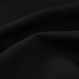 Women's Autumn And Winter Fashionable Sexy Slim Fit Low Back Solid Color Bodycon Dress