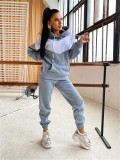 Autumn And Winter Women's Sports Casual Hoodies Set Two Piece Tracksuit