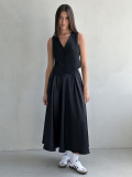Women summer satin loose skirt
