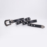 Pin Buckle Diamond Belt Style Retro Punk Style Belt