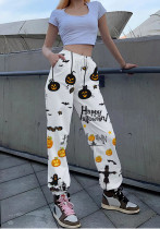 Halloween Women printed loose leggings sweatpants