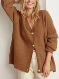Women Autumn V-neck Knitting Cardigan Sweater
