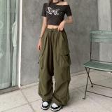 Women American Vintage Cargo Loose Wide Leg Casual Pants