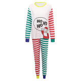 Christmas Family Wear Printed Loungewear Pajama Two-piece Set
