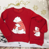 Christmas Family Wear Red Long Sleeve Top