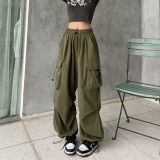 Women American Vintage Cargo Loose Wide Leg Casual Pants