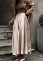 Women summer satin loose skirt