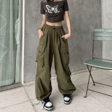 Women American Vintage Cargo Loose Wide Leg Casual Pants