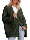 Women Autumn V-neck Knitting Cardigan Sweater
