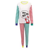 Christmas Family Wear Printed Loungewear Pajama Two-piece Set