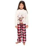 Christmas Elk Print Parent-Child Wear Long-Sleeved Pajamas Set Home Wear Family Outfits